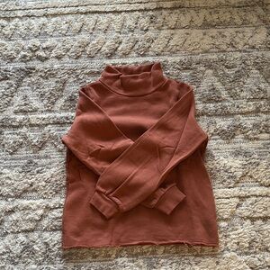 Rust Turtleneck Sweatshirt